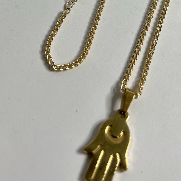 14k gold filled thin rope necklace + pendant - Picture 4 of 4